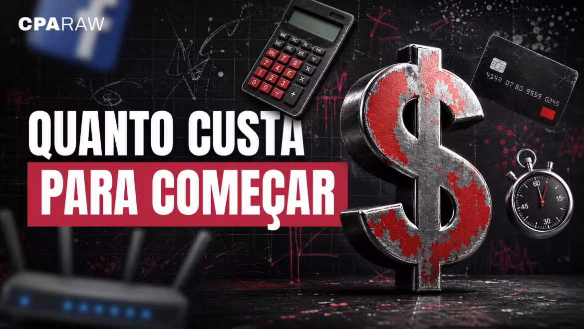 Quanto custa para começar em arbitragem de tráfego: cifrão metálico, calculadora e cartão sobre fundo urbano